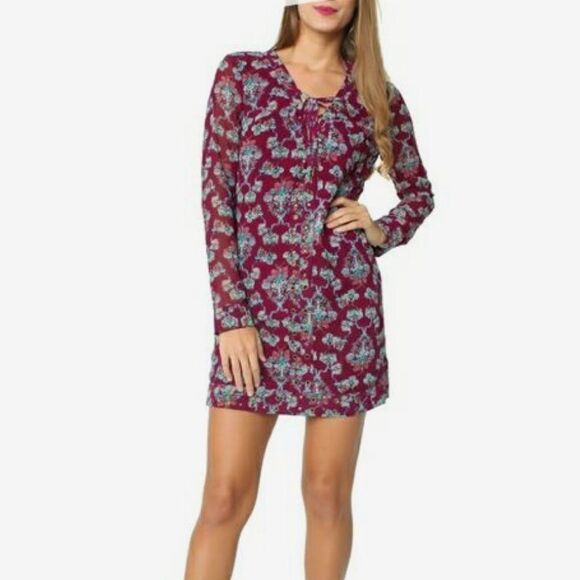 Tularosa Floral Lace Up Dress Women’s XS - Picture 1 of 5